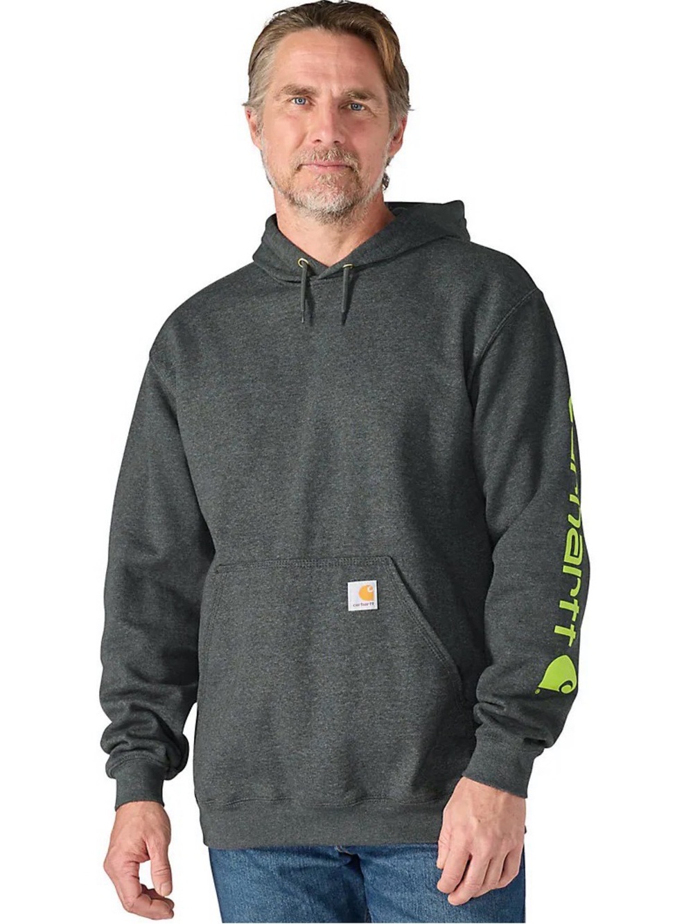 Carhartt Iconic K288 Logo Sweatshirt in Carbon Heather - Picture 2 of 11